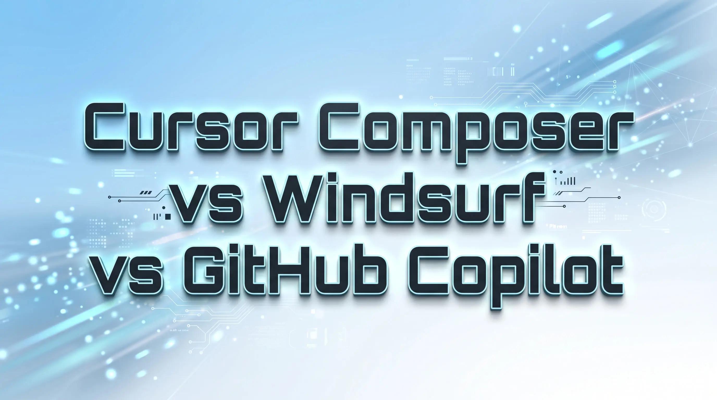 Cursor Composer vs Windsurf vs GitHub Copilot：定价与实际可获得的内容