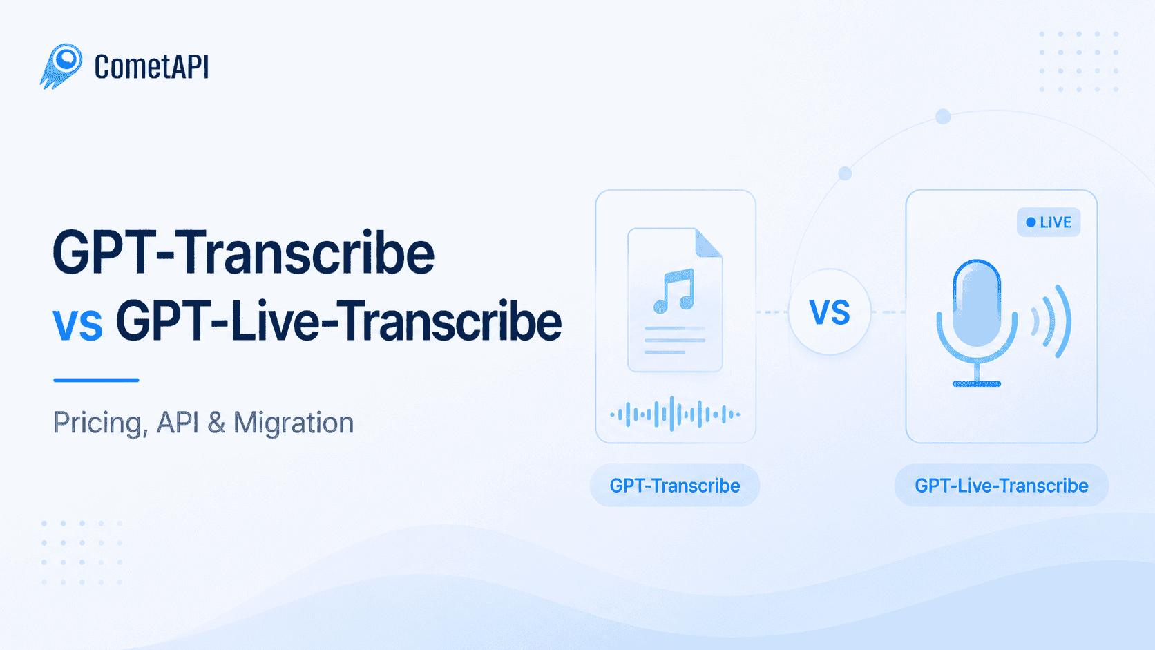 GPT-Transcribe vs GPT-Live-Transcribe: API & Pricing