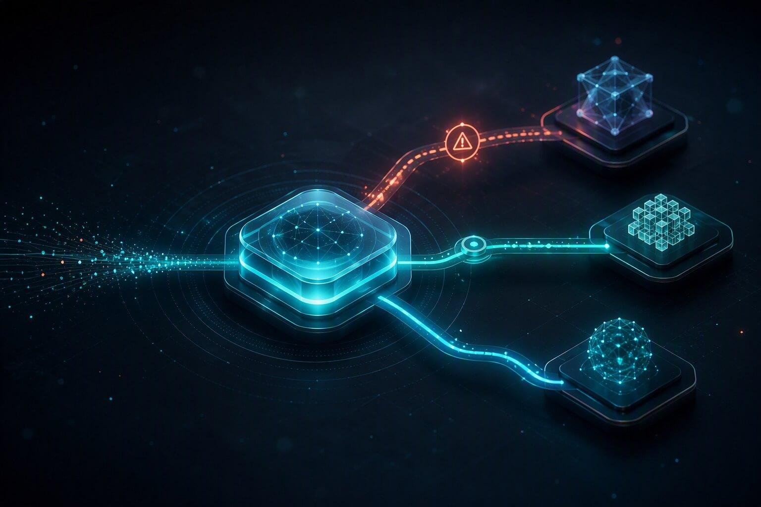 Luminous multi-model routing system switching to a reliable fallback path