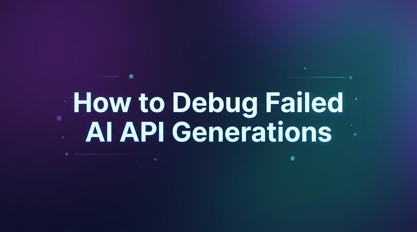 How to Debug Failed AI API Generations