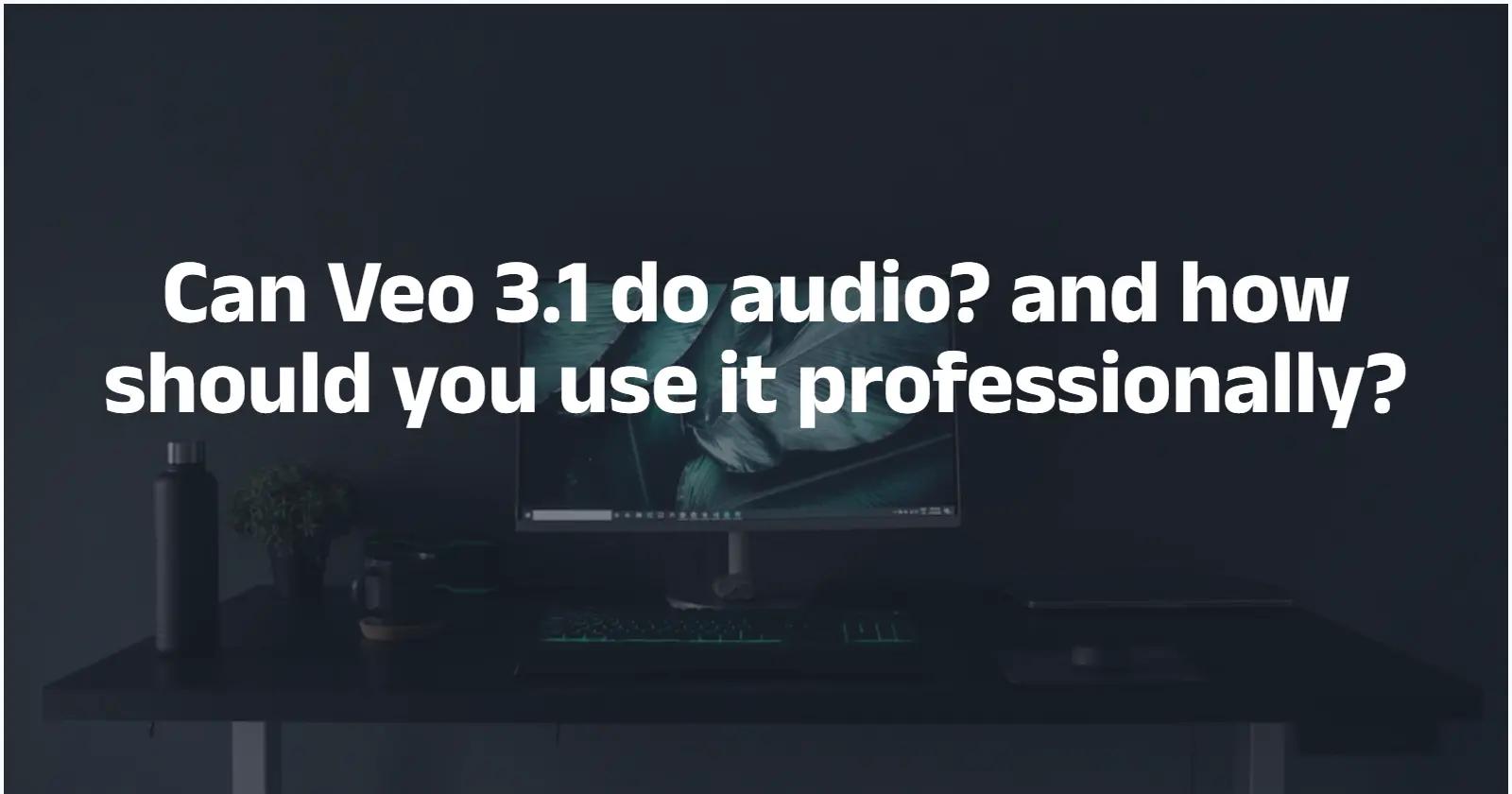 Veo 3.1はオーディオに対応していますか?また、プロフェッショナルにはどのように使用すべきですか?