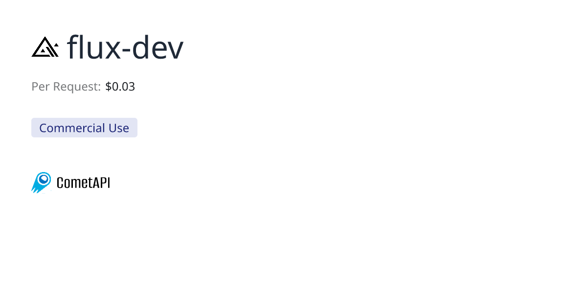 實惠的 flux-dev API | CometAPI