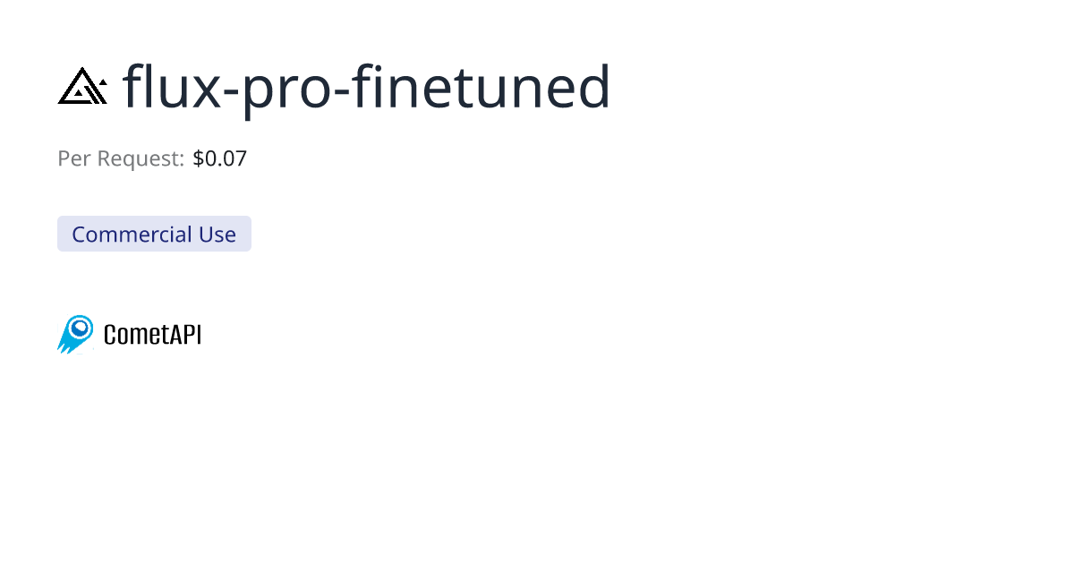 Affordable flux-pro-finetuned API | CometAPI