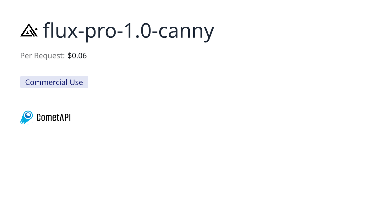 Affordable flux-pro-1.0-canny API | CometAPI