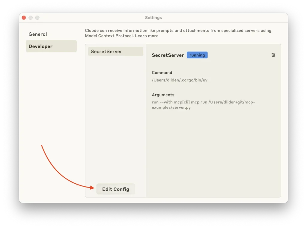 MCP Server in Claude Desktop
